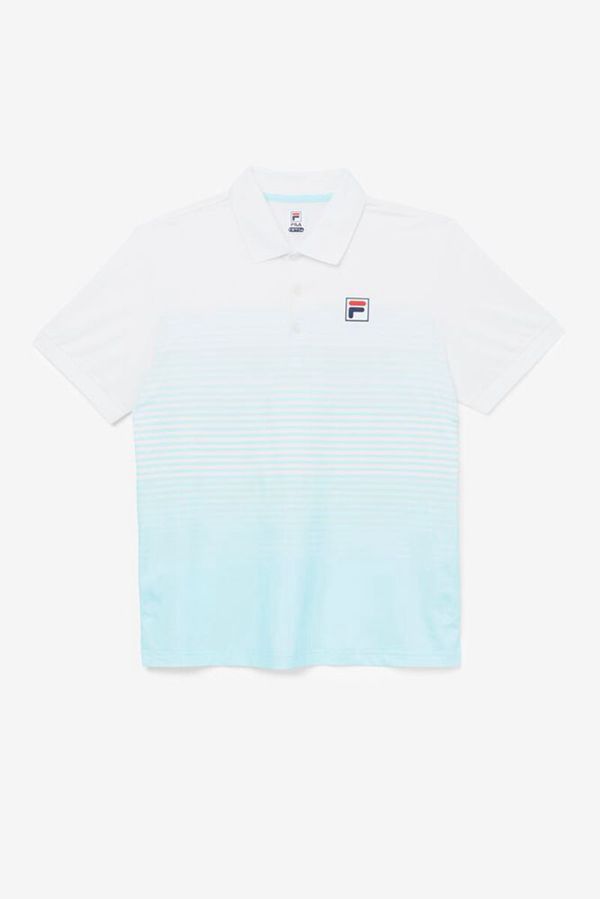 Camisas Polo Fila Homem Branco/Listrada - Fila Legends Ombre Stripe Loja Online Portugal,EAFO-89142